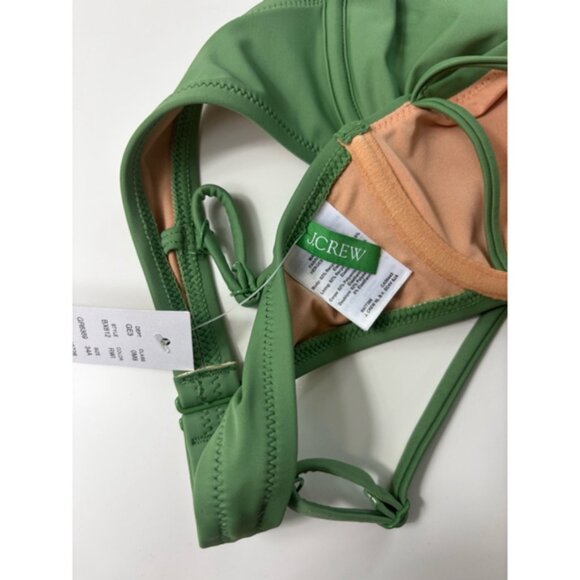 Women's J.Crew Bikini Top Size 34A Green - Picture 2 of 5